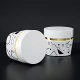 Special design 50g 1.7 fl oz empty white body lotion container baby cream jar wide mouth with lids for personal care