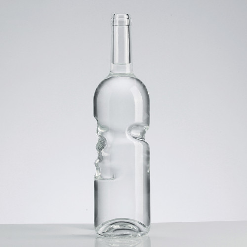Custom Made Luxury 750ml Empty Clear Botellas De Vidrio Para Licor Glass Wine Bottle