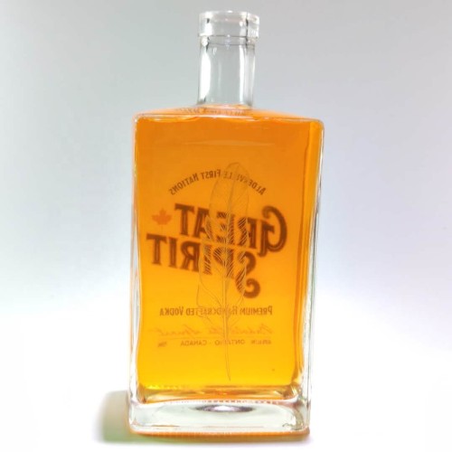 screen printing square whisky glass vodka bottle with logo