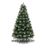 240cm Hotsale Decorative PE & PVC Mixed Christmas Tree