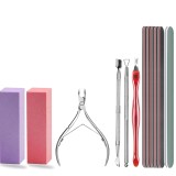 Nail care set Nail Polish Remover Triangle Cuticle Nipper Peeler Scraper Pusher Buffer Tool Kit