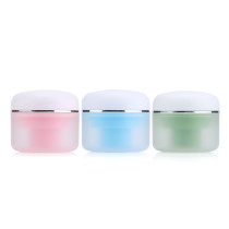 unique wholesale round pink blue green 15g 30g plastic cosmetics jar for cream