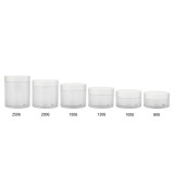 1 oz 2 oz 3 oz 4 oz 6 oz 8 oz Clear Food Grade PET Straight Sided Plastic Container Jars With Smooth White Screw Caps
