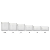 1 oz 2 oz 3 oz 4 oz 6 oz 8 oz Clear Food Grade PET Straight Sided Plastic Container Jars With Smooth White Screw Caps
