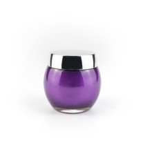Wholesale 120ml 150ml skin care container pink clear white orange body butter lotion cream glass jar with silver lid