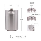 homebrew brewery portable adjustable keg 5l beer dispenser