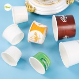 Frozen yogurt ice packaging ice cream containers cups size plastic with lid wholesale