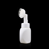 Custom color 200ml empty white cleanser foaming soap packaging brush scrub foam container bottle with logo