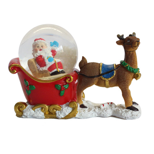 Christmas  Santa Elk Snowglobe for Decoration and ornaments