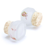 Luxury 50 g 1.7 fl oz empty matte facial cream container cosmetics jar frosted  glass cosmetic jars with lids cap