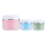 unique wholesale round pink blue green 15g 30g plastic cosmetics jar for cream