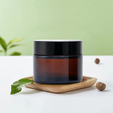 5 10 15 20 30 50 100 g 1 oz empty round lotion skin care face cosmetic containers amber glass cream jar with lids