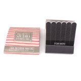 Personalized disposable matchbox mini nail file 180/180 with logo pack wholesale