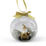 wholesale  custom clear christmas Santa Claus glass ball ornaments