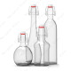 Wholesale Clear Forst Round 250ml 500ml700ml 750ml 1 Liter Beverage Kombucha Wine Juice Swing Top Glass Bottle With Lid