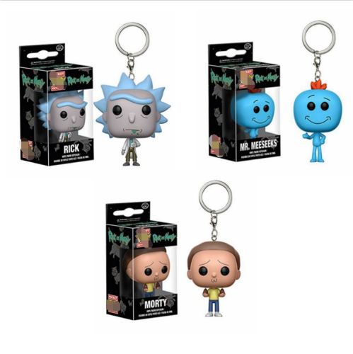 Mr. Meeseeks Keychain Toys 5cm Rick and Morty Action Figure