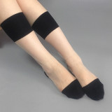 Crystal glass silk socks sheer women stocking manufacturers girls crew socks wholesale factory