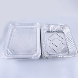 1.5Lb 9X13 Food Boxes Aluminum Foil Pans With Clear Lids 10 Pack Heavy Duty Disposable Aluminum Tin Trays For Food Packing