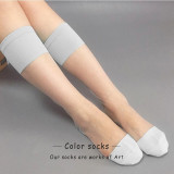 Crystal glass silk socks sheer women stocking manufacturers girls crew socks wholesale factory