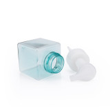 250 450 ml Square shape blue pump cosmetic package PET soap liquid foaming bottle plastic bottle for Skin care