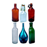 Wholesale Clear Forst Round 250ml 500ml700ml 750ml 1 Liter Beverage Kombucha Wine Juice Swing Top Glass Bottle With Lid