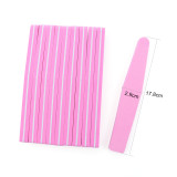 Wholesale Customized Pink Double Side Disposable Nail Buffer Nail Art Half Moon Manufacturer Sponge Manicure Nail File 100/180