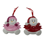 custom resin Christmas kawaii snowman ornament