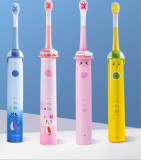 Lovely sonic kids toothbrush handle children electronic electric toothbrush with wireless inductive charger