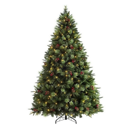 BSCI 210cm Decorative High Quality Christmas decorative tree with LED lights for Decoration