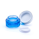 20 85 g double chamber facial cream container cylinder glass dual cosmetic compartment concentrate jars with lids
