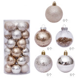 5 designs each 6pcs  Christmas Tree Ornaments Party Hanging ball