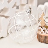 18pcs/7cm Clear Plastic Ball Christmas Tree Ornaments Hanging Pendants Craft Decoration