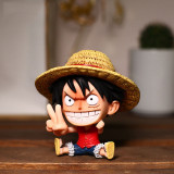 9-12cm 16pcs One Piece Q Version Action Figure Collection Toys Resin Figure