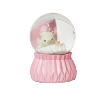 Custom resin 80mm snow globe kawaii pig water ball