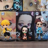 High Quality 8-10 CM 3pcs/set Demon Slayer Anime Figures With Stands For Car Decoration