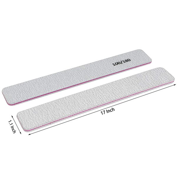 Professional Reusable 100/180 Grit Double Sides Washable Nail File Manicure Tools Suit for Home Salon