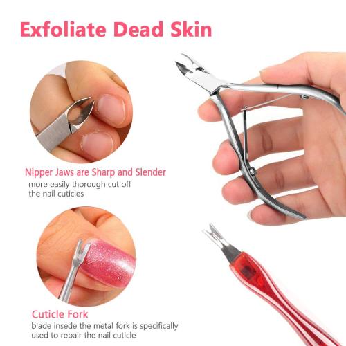 Nail care set Nail Polish Remover Triangle Cuticle Nipper Peeler Scraper Pusher Buffer Tool Kit