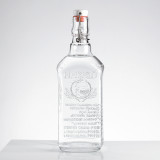 wholesale water shape 1 liter glass bottle with swing top