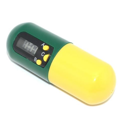 Wholesale Stock Small Order Capsule Shape Electric Pill Box Portable Timing Pill Storage Cases