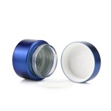 High quality 1fl oz 30 50 g straight sided cream containers body oil sample glass jars with aluminum cap