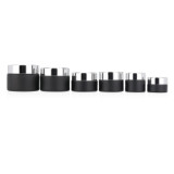 Wholesale painting matte clear glass jar 15ml 20ml 30ml 50ml 100ml face cream glass cosmetic cream jar with lid