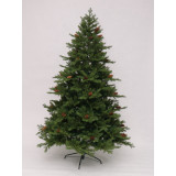 15years Factory Europe Style 8FT Blue Green PVC+PE Mixed Luxury Hinged Artificial Pine Tree