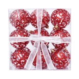 18pcs/7cm Clear Plastic Ball Christmas Tree Ornaments Hanging Pendants Craft Decoration
