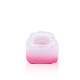 Wholesale body cream container 20ml 30ml 50ml clear square glass cosmetic jars and lids for cosmetics