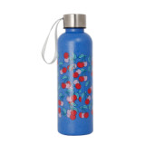 Eco-friendly Small Mouse Travel Small Cherry Pattern Printed Wheat Straw Sublimation Water Bottle Drink Juice  Cups with Rope