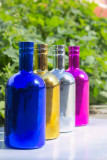 Gold Liquor glass bottle 750ml 500ml empty UV electroplated frosted glass bottle