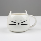Cute cat mug design coffee cup with lid and spoon 301-400ml