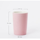 High quality  380ml pink design no handle blank ceramic coffee cup milk mug