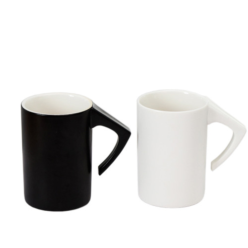 Custom logo inverted design ceramic coffee cup custom plain white porcelain mugs 380ml/13oz