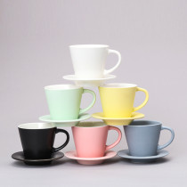 Custom print porcelain tea cups with saucer ceramic coffee tea cups 260ml